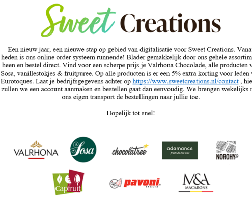 SWEET CREATIONS, EURO-TOQUES NEDERLAND